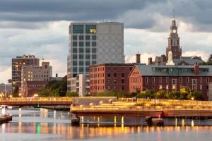 Providence Pedestrian Bridge and buildings